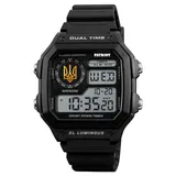 Мужские часы Patriot 010BKUAGD Тризуб золото Черные + Коробка.