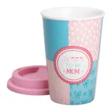 Стакан керамический 420 (мл) с силиконовой крышкой Blessed to be mom RX-N240288BM