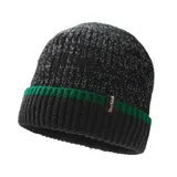 Шапка водонепроницаемая Dexshell Cuffed Beanie, р-р S/M (56-58 см) чёрная с зелёной полосой