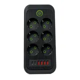 Сетевой фильтр-удлинитель 6 розеток 4 USB-A + 2USB Type-C 5м HP-5-54