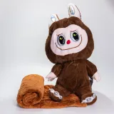 М'яка іграшка-плед, подушка 3 в 1 Labubu Brown Dragon плед в іграшці дитячий плед іграшка Лабубу Коричневий 520-29BR