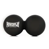 Массажный силиконовый двойной мяч PowerPlay PP-4355 Silicone Lacrosse Peanut Ball (6.3* 12.6см.) Черный