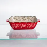 Форма для запікання Vintage 20×16.5×4 (см) квадратна з ручками Червона HM04-13