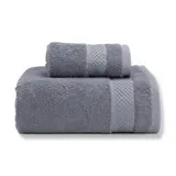Набір рушників махрових 2 штуки 70*140/50*90 см синій 503-45-30BL