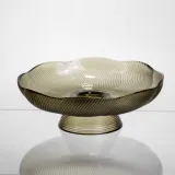 Фруктовниця на ніжці скляна 23 см кругла Yiwu HP-34-116