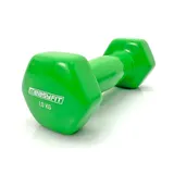 Гантель для фітнесу 1.0 кг EasyFit із вініловим покриттям салатова