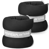 Обважнювачі-манжети для ніг та рук PowerPlay PP-4349 Ankle/Wrist Weights (2шт.*0.5 kg) (пара) Чорні