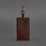 Шкіряна бірка для багажу 3.0 Бордова Краст
