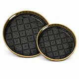 Набір підносів декоративних Black Spirit 2 штуки 37/32.5 см чорний HP-HK-B3