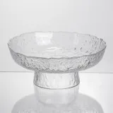Фруктовниця на ніжці Ice Textured 20 см з крижаною текстурою скла Yiwu HP-34-89