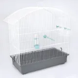 Клетка для птиц Омега 62 x 66 x 31.5 см серая, покрытие краска
