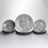 Столовый сервиз на 6 персон 18 предметов набор фарфоровых тарелок HP-HK-A2