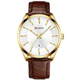 Мужские часы Curren 8365 Brown-Gold-White