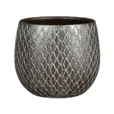 Кашпо Edelman Madeira pot round 18х18 см серебряный