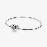 Серебряный браслет Pandora Бесконечные переплетенные сердца