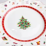 Тарелка сервировочная "Рождественский венок" 25 см фарфоровая Yiwu HP-SDHK-24