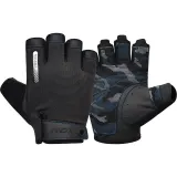 Перчатки для фитнеса RDX T2 Half Blue XL