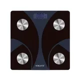 Смарт весы электронные Sokany 26х26 см до 180 кг с Bluetooth Черный SK-19029B