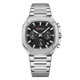 Мужские наручные часы Curren 8459 Silver-Black