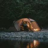 Двухместная палатка с большим тамбуром и навесом Naturehike Shandi CNK2300ZP017, серый