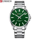 Мужские часы Curren 9090 Silver-Green