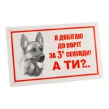 Табличка “Я добігаю до воріт...”