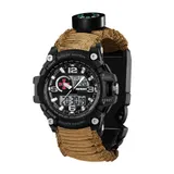 Мужские часы Patriot 012BKSU ЗСУ Черный паракордовый ремешок Khaki + коробка