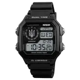 Мужские часы Patriot 010BKUASI Тризуб серебро Черные + Коробка.