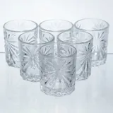 Набір чарок для настоянок Rocks Glass 6 штук по 75 мл з рельєфним візерунком HP-17-8