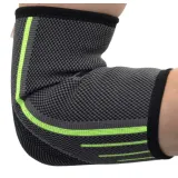 Компрессионный налокотник MadMax MFA-283 3D Compressive elbow support Dark grey/Neon green (1шт.) L