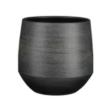 Кашпо Edelman Evora pot round 30х28 см чёрный