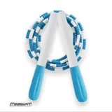Бісерна скакалка EasyFit  FreeRope 2,7 м (біло-блакитна)