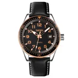 Мужские часы Skmei 9232LRGBK Rose-Gold Black Leather