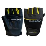 Перчатки для фитнеса PowerPlay 9058 Energy черно-желтые S