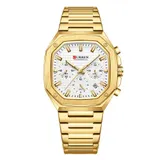 Мужские наручные часы Curren 8459 Gold-White