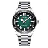 Мужские часы Curren 8450 Silver-Green