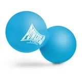 Массажный силиконовый двойной мяч PowerPlay PP-4355 Silicone Lacrosse Peanut Ball (6.3* 12.6см.) Синий