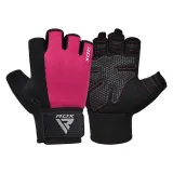 Перчатки для фитнеса RDX W1 HALF PINK PLUS-M