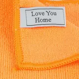 Универсальная оранжевая микрофибровая салфетка 30х30 см LoveYouHome