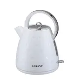 Електрочайник Sokany SK1033B 1.7 літра безшумний 1850 Вт Білий