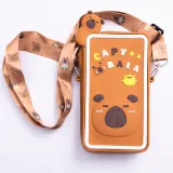 Детская силиконовая сумочка-кошелёк 7*10*3 см Коричневый HP-55-17BR