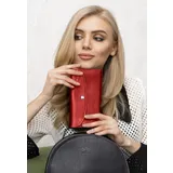 Шкіряний гаманець Smart Wallet червоний краст