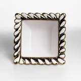 Тарелка глубокая фарфоровая Tiffany квадратная 15х15х7 см ML2007