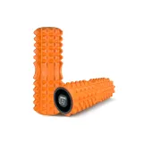 Массажный ролик EasyFit Grid Roller 33 см v.1.2 с заглушками с двух сторон (оранжевый)