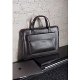 Шкіряний чохол з ручками та карманом для MacBook 16 Pro Темно-коричневий