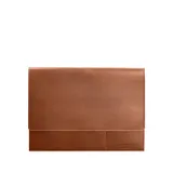 Шкіряна папка для документів А4 (на магнітах) світло-коричнева