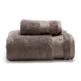 Набір рушників махрових 2 штуки 70*140/50*90 см коричневий 503-45-30BR