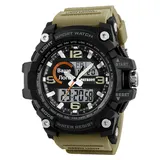 Мужские часы Patriot 012BKKH Ваш логотип Черные с хаки + Коробка
