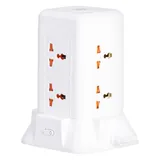 Сетевой фильтр удлинитель 2.8 м с лампой на 6 универсальных розеток с 2 USB, 1 Type-C, беспроводная зарядка HP-5-1