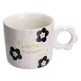 Чашка для чая и кофе фарфоровая Lucky Flower 250 (мл) хорошая оригинальная кружка на подарок Белая FM-14D